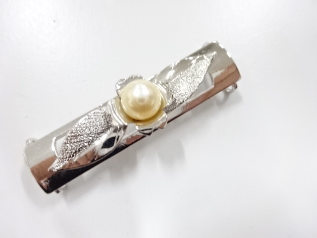 アンティーク　パール　帯留め